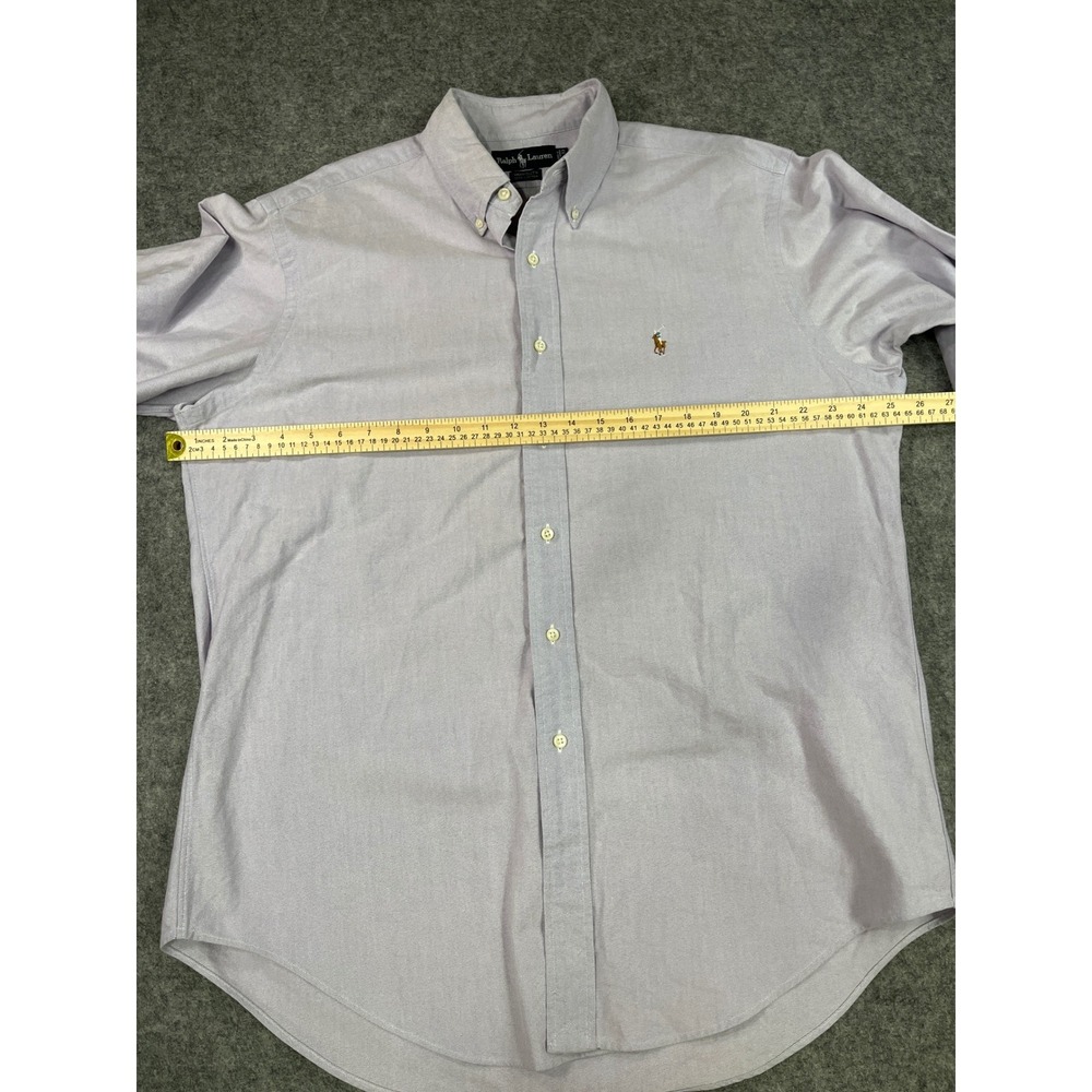 Ralph Lauren Long Sleeve‎ Button Down Shirt Mens 16-33 Lavender Pony Logo - Picture 6 of 8